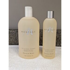 Graham Webb MONTAGE Hair & Body Shampoo 1 Liter /33.8fl oz & 350 ml/12 fl oz Lot